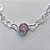PULSEIRA FOLHEADA A PRATA COM 50 MILÉSIMOS + VERNIZ DIAMOND - CORRENTE CORAÇÃO 17CM + EXTENSOR E FECHO LAGOSTA - PINGENTE EM ZIRCÔNIA ROSA 9MM - PRA149 - Imagem 2