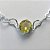 PULSEIRA FOLHEADA A PRATA COM 50 MILÉSIMOS + VERNIZ DIAMOND - CORRENTE CORAÇÃO 17CM + EXTENSOR E FECHO LAGOSTA - PINGENTE EM ZIRCÔNIA AMARELO 9MM - PRA150 - Imagem 2