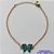 PULSEIRA NO BRUTO PRONTO PARA O BANHO - PULSEIRA CORRENTE ELO PORTUGUÊS 18CM + EXTENSOR - PINGENTE BORBOLETA ESMALTADA AZUL / VERDE 11X18MM - COMPOSIÇÃO LATÃO / ESMALTADO - PESO: 4,5GR  BRU14083 - Imagem 1