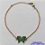 PULSEIRA NO BRUTO PRONTO PARA O BANHO(CX106) - PULSEIRA CORRENTE ELO PORTUGUÊS 18CM + EXTENSOR - PINGENTE BORBOLETA ESMALTADA VERDE 11X18MM - COMPOSIÇÃO LATÃO / ESMALTADO - PESO: 4,5GR  BRU14084 - Imagem 1