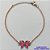 PULSEIRA NO BRUTO PRONTO PARA O BANHO(CX107) - PULSEIRA CORRENTE ELO PORTUGUÊS 18CM + EXTENSOR - PINGENTE BORBOLETA ESMALTADA ROSA 11X18MM - COMPOSIÇÃO LATÃO / ESMALTADO - PESO: 4,5GR  BRU14085 - Imagem 1