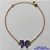 PULSEIRA NO BRUTO PRONTO PARA O BANHO - ( CX.49) PULSEIRA CORRENTE ELO PORTUGUÊS 18CM + EXTENSOR - PINGENTE BORBOLETA ESMALTADA ESTAMPADA LILÁS 11X18MM - COMPOSIÇÃO LATÃO / ESMALTADO - PESO: 4,5GR  BRU14087 - Imagem 1