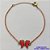 PULSEIRA NO BRUTO PRONTO PARA O BANHO - (CX.14)  PULSEIRA CORRENTE ELO PORTUGUÊS 18CM + EXTENSOR - PINGENTE BORBOLETA ESMALTADA VERMELHA 11X18MM - COMPOSIÇÃO LATÃO / ESMALTADO - PESO: 4,5GR  BRU14089 - Imagem 1