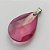 PINGENTE EM AÇO INOXIDÁVEL(CX106) - PINGENTE CRISTAL ROSA SEXTAVADO - TAMANHO 23X34MM - COMPOSIÇÃO: AÇO INOXIDÁVEL (CONTRA ARGOLA) AÇO1789 - Imagem 2