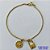 PULSEIRA NO BRUTO PRONTO PARA O BANHO - (CX.50)  PULSEIRA COM CADEADO E FLOR  - TAMANHO: 17CM - PESO 2,4GR - COMPOSIÇÃO: 100% LATÃO - BRU14110 - Imagem 1