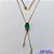 GARGANTILHA NO BRUTO PRONTO PARA O BANHO - (CX.118)  CORRENTE GRAVATINHA VENEZIANA 45CM - COM PINGENTE COM BASE EM ALTA FUSÃO E PEDRA EM ZIRCÔNIA 10x14MM VERDE - PESO 3GR - BRU14155 - Imagem 1