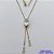 GARGANTILHA NO BRUTO PRONTO PARA O BANHO - (CX.118)  CORRENTE GRAVATINHA VENEZIANA 45CM - COM PINGENTE COM BASE EM ALTA FUSÃO E PEDRA EM ZIRCÔNIA 10x14MM CRISTAL - PESO 3GR - BRU14160 - Imagem 1