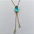 GARGANTILHA NO BRUTO PRONTO PARA O BANHO - (CX.118)  CORRENTE GRAVATINHA VENEZIANA 45CM - COM PINGENTE COM BASE EM ALTA FUSÃO E PEDRA EM ZIRCÔNIA 10x14MM AZUL CLARO - PESO 3GR - BRU14161 - Imagem 2