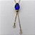 GARGANTILHA NO BRUTO PRONTO PARA O BANHO - (CX.118)  CORRENTE GRAVATINHA VENEZIANA 45CM - COM PINGENTE COM BASE EM ALTA FUSÃO E PEDRA EM ZIRCÔNIA 10x14MM AZUL ESCURO - PESO 3GR - BRU14164 - Imagem 2