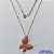 GARGANTILHA BRUTO PRONTA PARA O BANHO - (CX.33)  CORRENTE VENEZIANA 45CM + EXTENSOR COM PINGENTE BORBOLETA CRAVEJADA EM MICRO ZIRCÔNIAS LILÁS 28MM - PESO 6.2GR - BRU14165 - Imagem 1