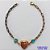 PULSEIRA NO BRUTO PRONTA PARA O BANHO(107) - PULSEIRA 19CM COM PINGENTE CORAÇÃO EM ABS E DOIS CORAÇÕES EM ACRÍLICOS - PESO 3,6GR - BRU14169 - Imagem 1