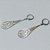 BRINCO EM AÇO INOXIDÁVEL(CX107) - BRINCO ARGOLINHA DE PRESSÃO COM PINGENTE GOTA COM DETALHES VAZADOS 16X44MM - COMPOSIÇÃO: AÇO INOXIDÁVEL - AÇO1792 - Imagem 2