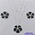 CONJUNTO FOLHEADO A PRATA COM 50 MILÉSIMOS + VERNIZ DIAMOND - CONJUNTO COM CORRENTE VENEZIANA 45CM - BRINCOS DE PINO E PINGENTES EM FLORES ESMALTADAS PRETAS 25X23MM - (PRA156) - Imagem 1