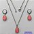 CONJUNTO EM AÇO INOXIDÁVEL - (AÇO3) GARGANTILHA COM CORRENTE 50CM E PINGENTE EM RESINA ROSA COM BRILHOS 3X7 - COMPOSIÇÃO: AÇO INOXIDÁVEL - AÇO1798 - Imagem 1