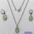 CONJUNTO EM AÇO INOXIDÁVEL - (AÇO03) GARGANTILHA COM CORRENTE 50CM E PINGENTE EM RESINA VERDE COM BRILHOS 3X7 - COMPOSIÇÃO: AÇO INOXIDÁVEL - AÇO1799 - Imagem 1