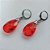 CONJUNTO EM AÇO INOXIDÁVEL(CX108) - (AÇO03) GARGANTILHA COM CORRENTE 50CM E PINGENTE PEDRA GLASS VERMELHA 12X21MM - COMPOSIÇÃO: AÇO INOXIDÁVEL - AÇO1814 - Imagem 3