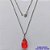 GARGANTILHA EM AÇO INOXIDÁVEL(CX108) - (AÇO03) GARGANTILHA COM CORRENTE 50CM E PINGENTE PEDRA GLASS VERMELHA 21X12MM - COMPOSIÇÃO: AÇO INOXIDÁVEL - AÇO1815 - Imagem 1