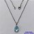 GARGANTILHA EM AÇO INOXIDÁVEL - (AÇO03) GARGANTILHA COM CORRENTE 50CM E PINGENTE EM RESINA AZUL CLARO 3X7MM - COMPOSIÇÃO: AÇO INOXIDÁVEL - AÇO1822 - Imagem 1