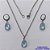 CONJUNTO EM AÇO INOXIDÁVEL - (AÇO03) GARGANTILHA COM CORRENTE 50CM E PINGENTE EM RESINA AZUL CLARO 3X7MM - COMPOSIÇÃO: AÇO INOXIDÁVEL - AÇO1826 - Imagem 1