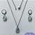 CONJUNTO EM AÇO INOXIDÁVEL - (AÇO03) GARGANTILHA COM CORRENTE 50CM E PINGENTE EM RESINA AZUL COM BRILHOS 3X7MM - COMPOSIÇÃO: AÇO INOXIDÁVEL - AÇO1840 - Imagem 1