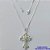 GARGANTILHA FOLHEADA A PRATA COM 50 MILÉSIMOS + VERNIZ DIAMOND - GARGANTILHA CORRENTE VENEZIANA 45CM PINGENTE CRUCIFIXO  28X19MM E FECHO LAGOSTA PRA170 - Imagem 1