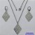 CONJUNTO EM AÇO INOXIDÁVEL(CX109) - (AÇO03) GARGANTILHA COM CORRENTE 50CM E PINGENTE VAZADOS 25X15MM E BRINCO ARGOLA DE PRESSÃO COM PINGENTE VAZADOS - COMPOSIÇÃO: AÇO INOXIDÁVEL - AÇO1841 - Imagem 1