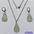CONJUNTO EM AÇO INOXIDÁVEL (CX109)- (AÇO03) GARGANTILHA COM CORRENTE 50CM E PINGENTE GOTA DESENHADA 20X9MM E BRINCO ARGOLA DE PRESSÃO COM PINGENTE GOTA DESENHADA 20X9MM- COMPOSIÇÃO: AÇO INOXIDÁVEL - AÇO1842 - Imagem 1