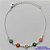 PULSEIRA FOLHEADA A PRATA COM 50 MILÉSIMOS + VERNIZ DIAMOND - PULSEIRA COM MARGARIDAS COLORIDAS - TAMANHO: 17CM + EXTENSOR E  FECHO LAGOSTA PRA171 - Imagem 1