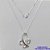 GARGANTILHA FOLHEADA A PRATA COM 50 MILÉSIMOS + VERNIZ DIAMOND- GARGANTILHA CORRENTE VENEZIANA 45CM PINGENTE BORBOLETA COM MICRO ZIRCÔNIAS LARANJA 22X18MM - FECHO LAGOSTA PRA176 - Imagem 1