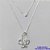GARGANTILHA FOLHEADA A PRATA COM 50 MILÉSIMOS + VERNIZ DIAMOND- GARGANTILHA CORRENTE VENEZIANA 45CM PINGENTE BORBOLETA COM MICRO ZIRCÔNIAS CRISTAL 22X18MM - FECHO LAGOSTA PRA177 - Imagem 1
