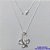 GARGANTILHA FOLHEADA A PRATA COM 50 MILÉSIMOS + VERNIZ DIAMOND- GARGANTILHA CORRENTE VENEZIANA 45CM PINGENTE BORBOLETA COM MICRO ZIRCÔNIAS LILÁS 22X18MM - FECHO LAGOSTA PRA178 - Imagem 1