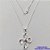 GARGANTILHA FOLHEADA A PRATA COM 50 MILÉSIMOS + VERNIZ DIAMOND- GARGANTILHA CORRENTE VENEZIANA 45CM PINGENTE FLOR ZIRCÔNIAS LILÁS 15MM - FECHO LAGOSTA PRA179 - Imagem 1