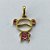 PINGENTE NO BRUTO PRONTO PARA O BANHO(CX109)(PX000002CG) - PINGENTE MENINA  CRAVEJADO EM MICROS ZIRCÔNIAS ROSAS - COMPOSIÇÃO: LATÃO / ZIRCÔNIA  - TAMANHO 11X13MM - PESO TOTAL 1,3GR - BRU14244 - Imagem 2