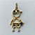 PINGENTE NO BRUTO PRONTO PARA O BANHO(CX109)(PX000002WG) - PINGENTE MENINO  CRAVEJADO EM MICROS ZIRCÔNIAS AZUÍS - COMPOSIÇÃO: LATÃO / ZIRCÔNIA  - TAMANHO 13X24MM - PESO TOTAL 1,5GR - BRU14246 - Imagem 2