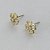 BRINCO NO BRUTO PRONTO PARA O BANHO (CX109)(BX001208W) - BRINCO DE PINO TREVO VAZADO COM MICRO ZIRCÔNIA CRISTAL - TAMANHO 10MM - PESO TOTAL DO PAR 1.3GR -  BRU14260 - Imagem 2