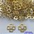 BRINCO NO BRUTO PRONTO PARA O BANHO (CX109)(BX001208W) - BRINCO DE PINO FLOR COM ZIRCÔNIA CRISTAL - TAMANHO 12MM - PESO TOTAL DO PAR 1.8GR - BRU104264 - Imagem 1