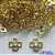 BRINCO NO BRUTO PRONTO PARA O BANHO (CX109)(BX001208W) - BRINCO DE PINO FLOR COM ZIRCÔNIA CRISTAL- TAMANHO 10MM - PESO TOTAL DO PAR 1.0GR - BRU104268 - Imagem 1
