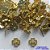 BRINCO NO BRUTO PRONTO PARA O BANHO (CX109)(BX000514W) - BRINCO DE PINO FLOR COM MICRO ZIRCÔNIAS CRISTAL- TAMANHO 6MM - PESO TOTAL DO PAR 1,0GR - BRU14272 - Imagem 1
