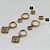 BRINCO NO BRUTO PRONTO PARA O BANHO - (CX109) TRIO DE BRINCO DUO  TRANQUETA VAN CLEEF E PINO VAN CLEEF  DE RESINA BRANCA OU PRETA  - TAMANHO 10/6/6MM (NÃO ACOMPANHA COLA) - PESO TOTAL DO TRIO 5,1GR - BRU14282 - Imagem 2
