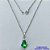 GARGANTILHA EM AÇO INOXIDÁVEL(CX109)- (AÇO03) GARGANTILHA COM CORRENTE 50CM E PINGENTE DE CRISTAL VERDE 10MM - COMPOSIÇÃO: AÇO INOXIDÁVEL - AÇO1853 - Imagem 1
