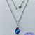 GARGANTILHA EM AÇO INOXIDÁVEL(CX109)- (AÇO03) GARGANTILHA COM CORRENTE 50CM E PINGENTE DE CRISTAL AZUL 10MM - COMPOSIÇÃO: AÇO INOXIDÁVEL - AÇO1855 - Imagem 1