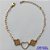 PULSEIRA NO BRUTO PRONTO PARA O BANHO - PULSEIRA 18CM + EXTENSOR COM PINGENTES TIPO VAN CLEEF BEGE ESCURO 10MM E CORAÇÃO VAZADO - PESO TOTAL 2,5GR - COMPOSIÇÃO: LATÃO / VIDRO - BRU14309 - Imagem 1