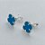BRINCO FOLHEADO A PRATA COM 50 MILÉSIMOS + VERNIZ DIAMOND - BRINCO DE PINO TIPO VAN CLEEF AZUL 10MM PRA198 - Imagem 2
