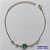 PULSEIRA PRONTO PARA O BANHO - (CX.50) PULSEIRA COM STRASS E PINGENTE EM VIDRO VERDE TAMANHO 17CM + EXTENSOR - PESO TOTAL 1,6GR - BRU14414 - Imagem 1