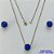 CONJUNTO NO BRUTO PRONTO PARA O BANHO - CORRENTE VENEZIANA 45CM E PINGENTE E BRINCOS COM BASE EM ALTA FUSÃO E ZIRCÔNIA AZUL 10X10MM - PESO TOTAL 5,5GR - BRU14497 - Imagem 1
