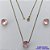 CONJUNTO NO BRUTO PRONTO PARA O BANHO - CORRENTE VENEZIANA 45CM E PINGENTE E BRINCOS COM BASE EM ALTA FUSÃO E ZIRCÔNIA ROSA 10X10MM - PESO TOTAL 5,5GR - BRU14508 - Imagem 1