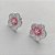 CONJUNTO FOLHEADO A PRATA COM 50 MILÉSIMOS + VERNIZ DIAMOND - CONJUNTO COM CORRENTE VENEZIANA 45CM - BRINCOS DE PINO FLOR ESMALTADA 15MM E PINGENTE EM FLOR ESMALTADA BRANCA / ROSA 22MM - PRA241 - Imagem 2