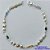 PULSEIRA FOLHEADA A PRATA COM 50 MILÉSIMOS + VERNIZ DIAMOND - PULSEIRA COM CRISTAIS COLORIDOS - TAMANHO: 17CM E  FECHO LAGOSTA PRA244 - Imagem 1