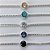 PULSEIRA FOLHEADA A PRATA COM 50 MILÉSIMOS + VERNIZ DIAMOND - PULSEIRA COM CORRENTE QUADRADINHA 3MM COM PEDRA EM ZIRCÔNIA REDONDA 10X10MM - TAMANHO: 18CM + EXTENSOR E FECHO LAGOSTA (ESCOLHA A COR) PRA245 - Imagem 3