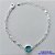 PULSEIRA FOLHEADA A PRATA COM 50 MILÉSIMOS + VERNIZ DIAMOND - PULSEIRA COM PEDRA EM ZIRCÔNIA REDONDA 10X10MM - TAMANHO: 18CM + EXTENSOR E FECHO LAGOSTA (ESCOLHA A COR) PRA246 - Imagem 1